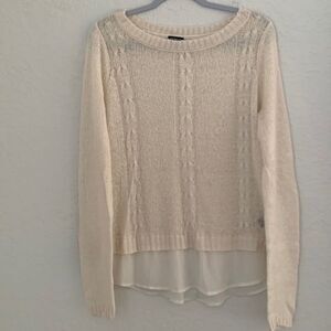 Torrid Layered Women’s White Sweater Size 0 = L
